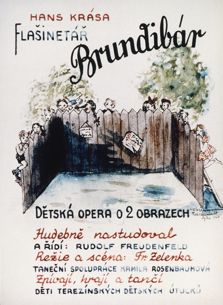Brief happiness: programme for the opera Brundibár, performed at Terezin, 1943.