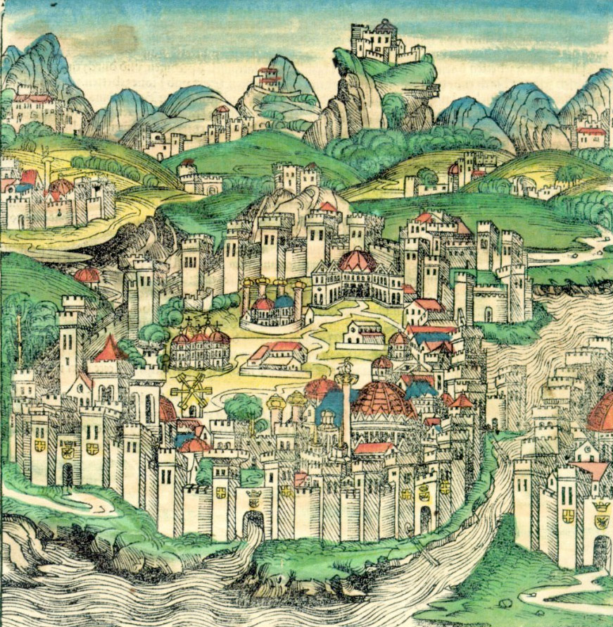 Page depicting Constantinople in the Nuremberg Chronicle published in 1493