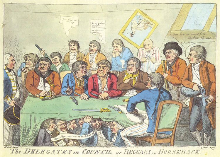 The Delegates in Council, or beggars on horseback, a contemporaneous caricature.