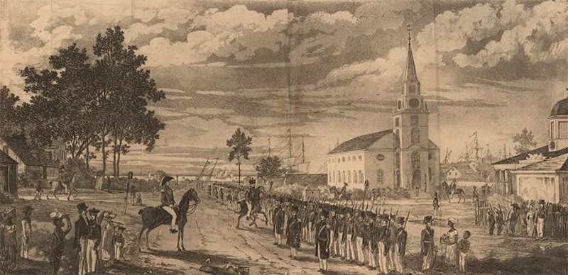 Illustration of the Demerara rebellion of 1823