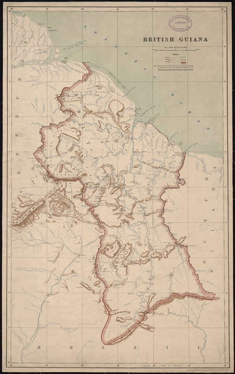 Map of British Guiana, 1908
