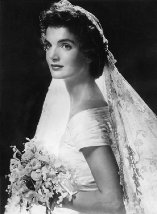 Jacqueline Bouvier on her wedding day