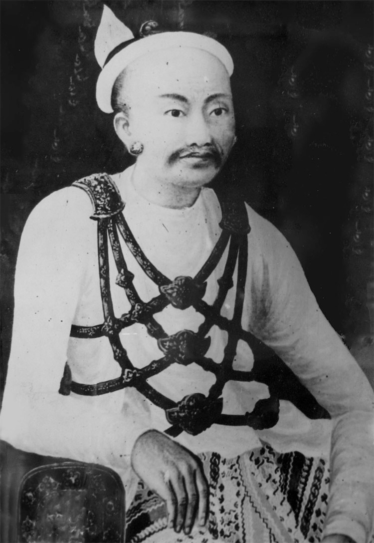 Portrait of King Mindon on display at Mandalay Palace