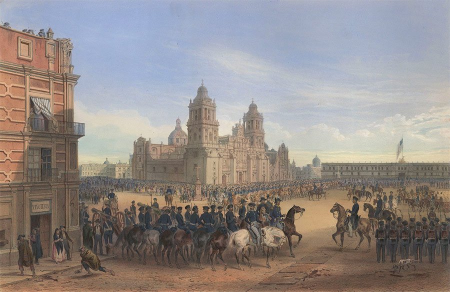 Illustration of the US Army occupation of Mexico City in 1847