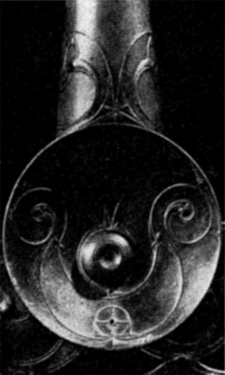 Detail of the Petrie crown named after the Irish antiquary and painter, George Petrie. From 'L'Art Islandais' Detail of the Petrie crown named after the Irish antiquary and painter, George Petrie