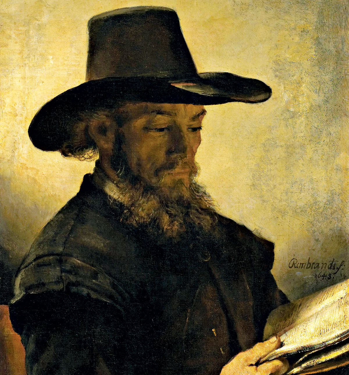 Man Reading, attributed to Rembrandt, c.1648.