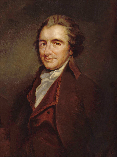 Thomas Paine, copy by Auguste Millière, after an engraving by William Sharp, after George Romney, circa 1876 (1792)