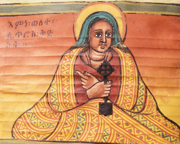 Portrait of Walatta Petros, 18th-century manuscript, Ethiopia