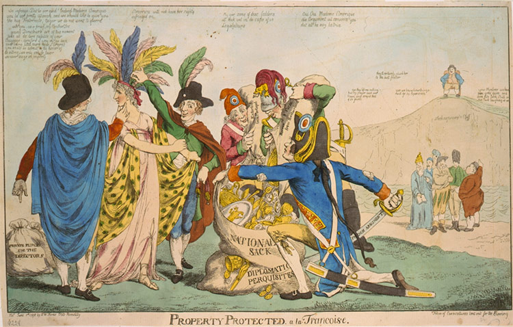 A British political cartoon depicting the affair
