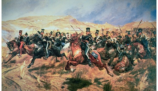 Image result for Charge of the Light Brigade (at the Battle of Balaclava) by Richard Caton Woodville,
