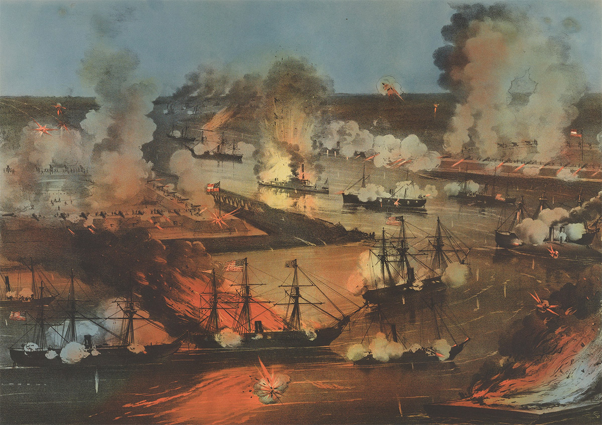 The capture of New Orleans, 24 April 1862.