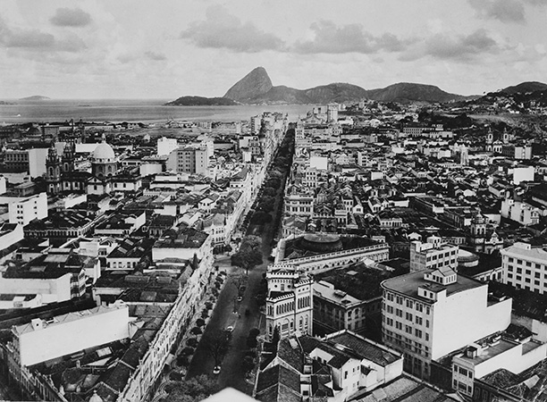Rio de Janeiro in the early 20th century with the Avenida Central (now Avenida Rio Branco) and the Sugar Loaf mountain in the distance. The Avenida Central, opened in 1904, cut through the heart of the colonial city. Getty/Popperfoto