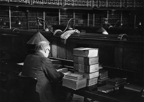 In search of the truth: a scholar at work in the British Museum Reading Room, 1952