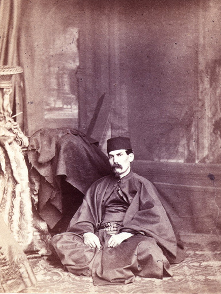 Travelling man: Richard Burton photographed by Ernest Edwards, 1865.