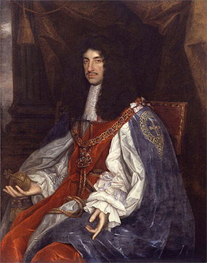 Charles II in the robes of the Order of the Garter, by John Michael Wright or studio, c. 1660–1665 Charles II in the robes of the Order of the Garter, by John Michael Wright or studio, c. 1660–1665