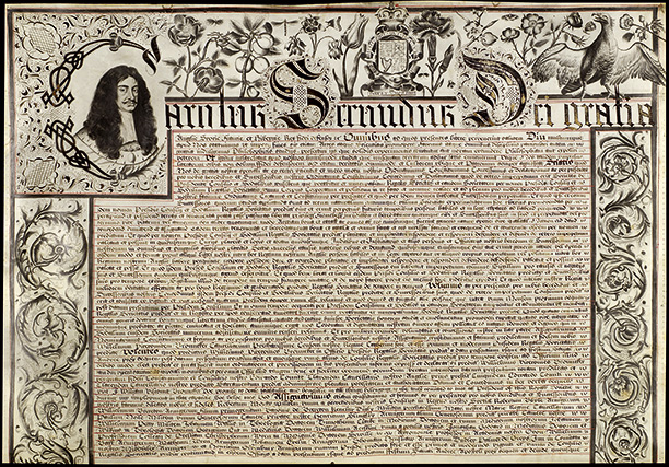 The Royal Society's first charter, 1662