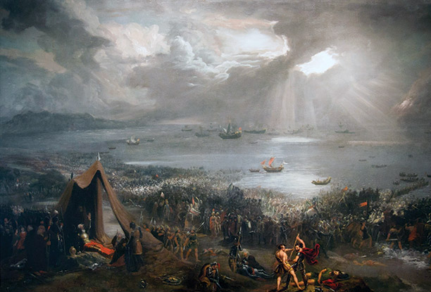 'Battle of Clontarf' by Hugh Frazer, 1826. This painting has returned to Ireland in time for Clontarf 2014. Kildare Partners, Dublin
