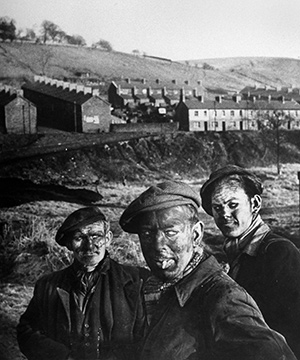 Three miners just up from the pits. South Wales, February 1950. Getty Images/Time Life/W.Eugene Smith