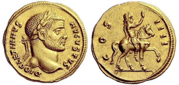 Aureus of Emperor Diocletian