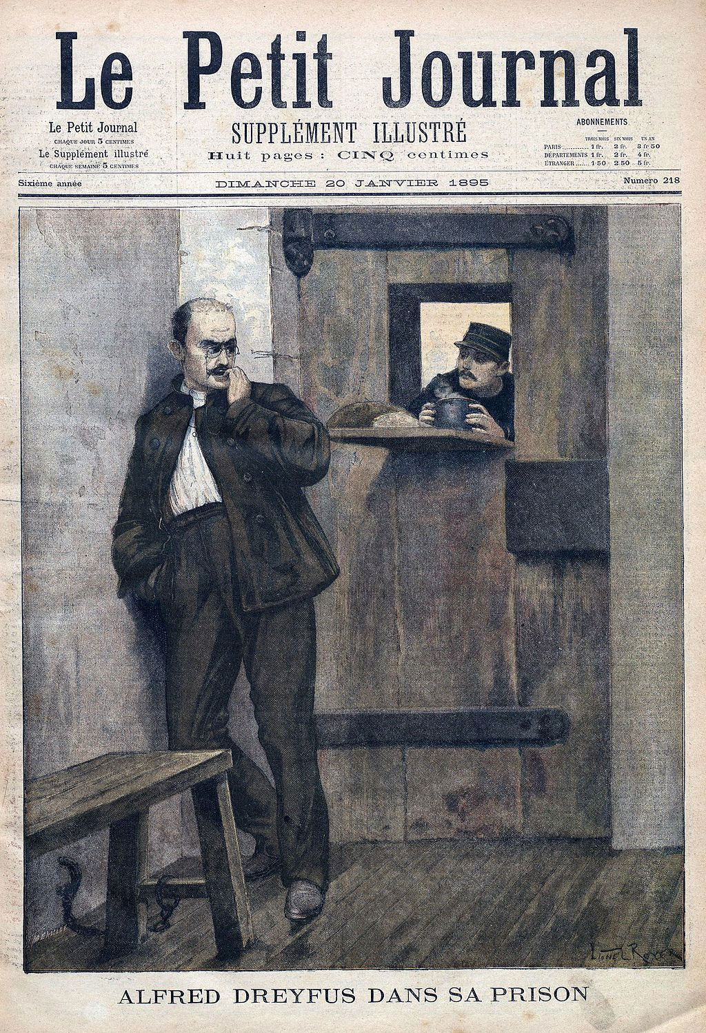 Cover of Le Petit Journal, 20 January 1895 (illustration by Lionel Royer and Fortuné Méaulle)