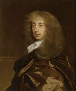 The 1st Earl of Essex, in a painting commemorating his appointment as Lord Lieutenant of Ireland, 1672.