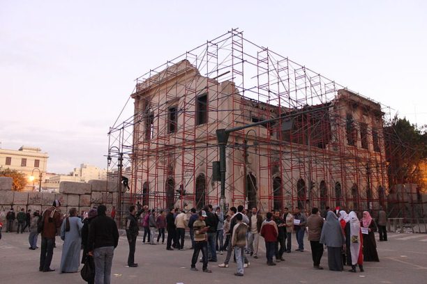 The building during restoration work, January 2012. Photo / Mohamed Ouda