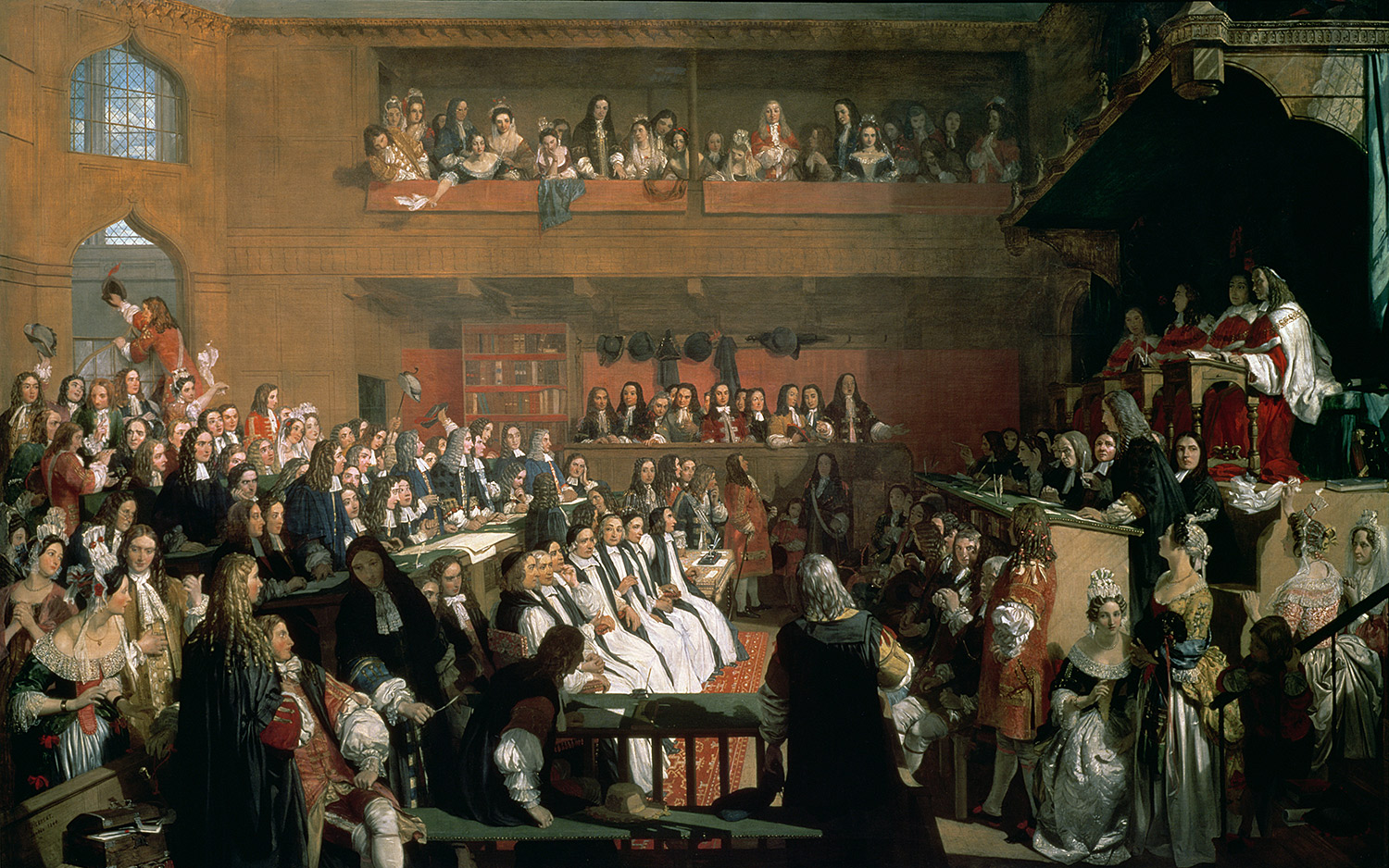 'The Trial of the Seven Bishops in the House of Commons During the Reign of James II' by John Herbert, 1844. Thomas Agnew's / Bridgeman Images