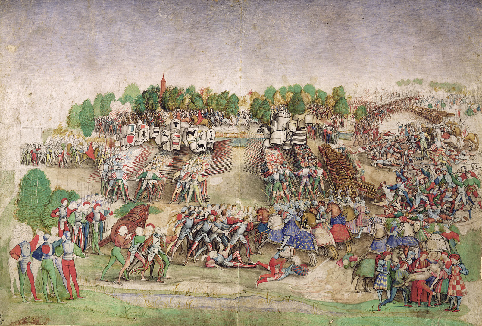 The Battle of Marignano by Natale Datti, 16th century. 