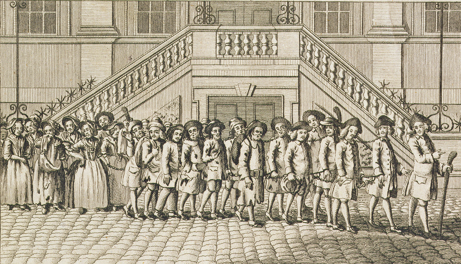 Convicts from Newgate Prison being taken for transportation, c.1760