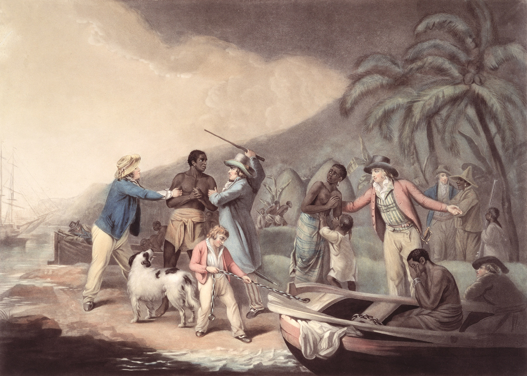 The Slave Trade, an engraving by J.R. Smith, late 18th century.