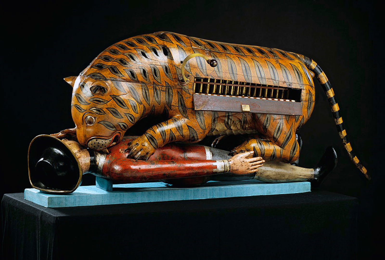 Tipu's Tiger, an automaton representing a tiger mauling a British soldier, c.1790 Tipu's Tiger, an automaton representing a tiger mauling a British soldier, c.1790