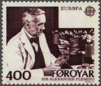 Faroe Islands stamp commemorating Fleming, from 1983