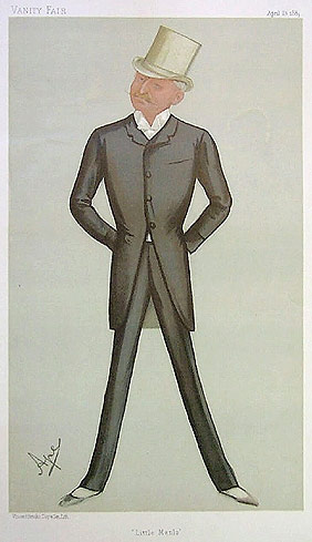 Gouraud as caricatured by Ape (Carlo Pellegrini) in Vanity Fair, April 1889