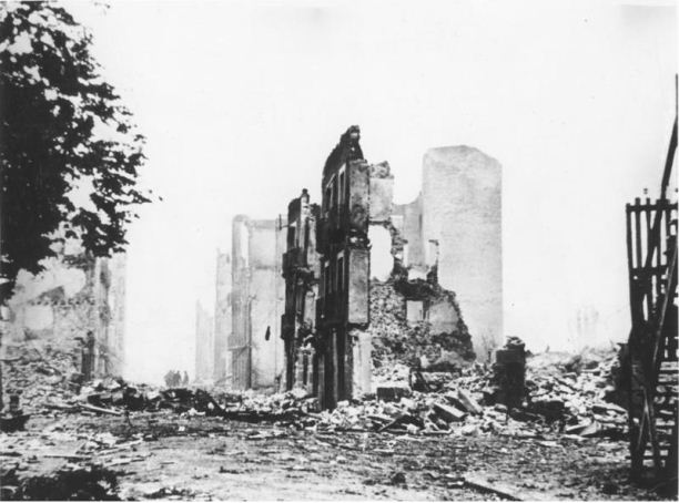 The ruins of Guernica, 1937