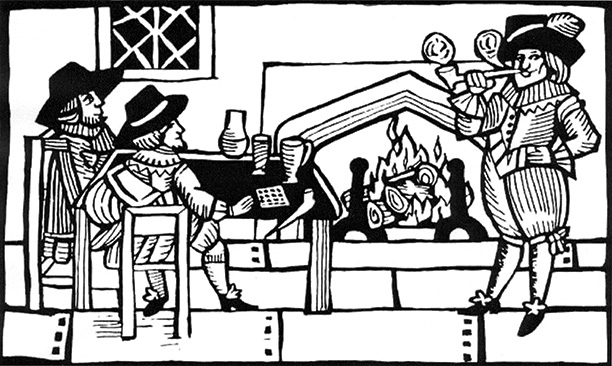Around the hearth: gentleman householders in a woodcut of the 1660s