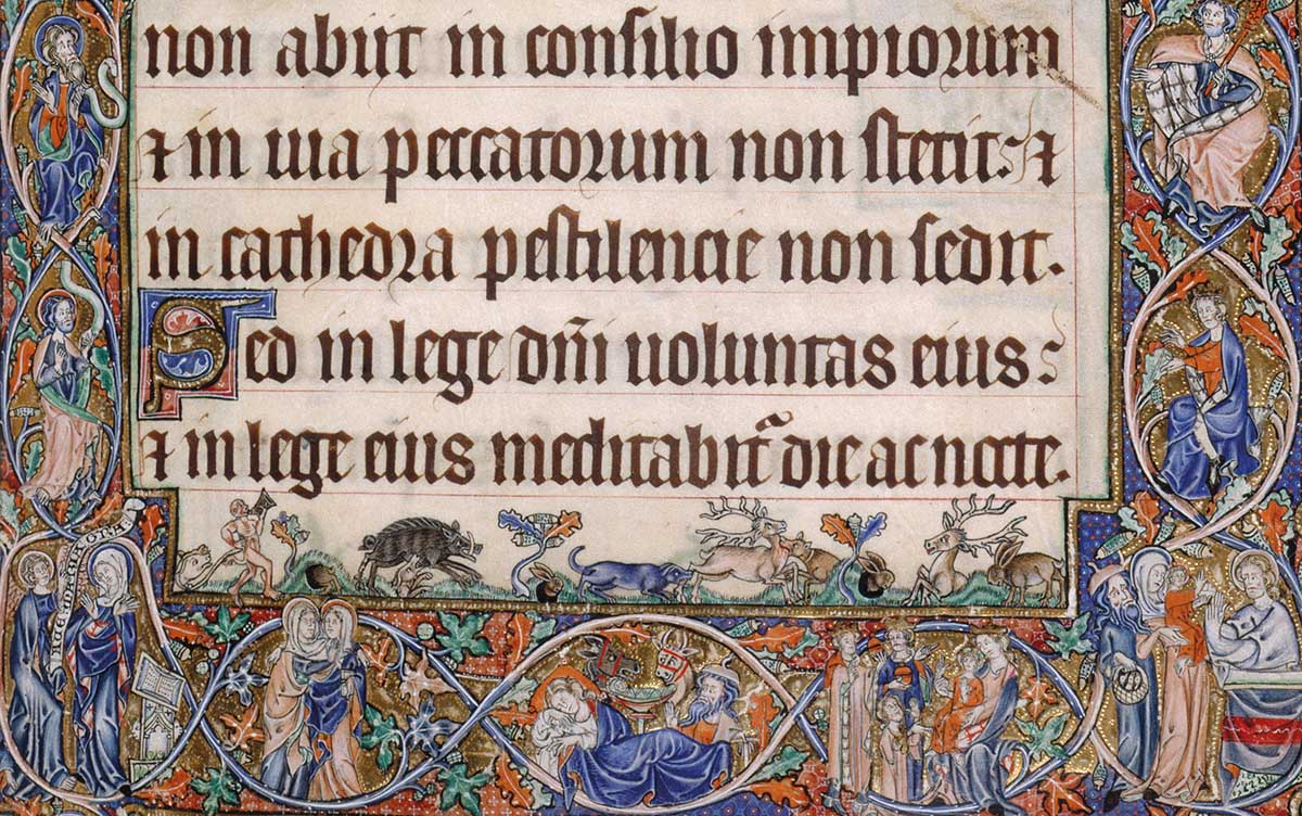The Gorleston Psalter (detail), 1310-25 © British Library Board/Bridgeman Images.