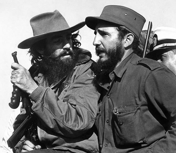Castro (right) with fellow revolutionary Camilo Cienfuegos, 8 January 1959.