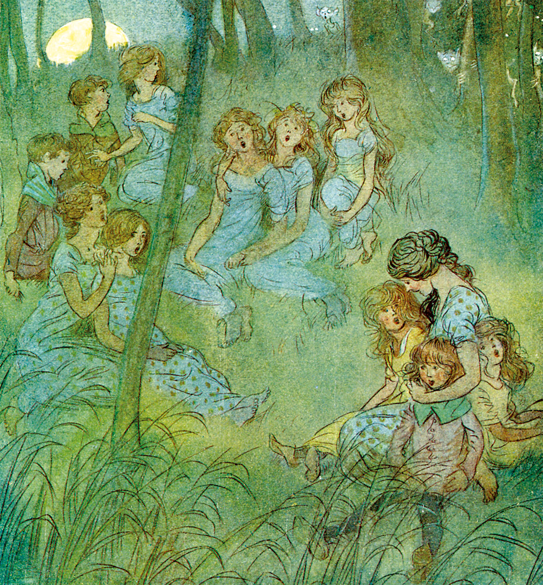 ‘And nightly meadow-fairies, look you sing’: illustration for Shakespeare’s The Merry Wives of Windsor, by Hugh Thomson, 1910.