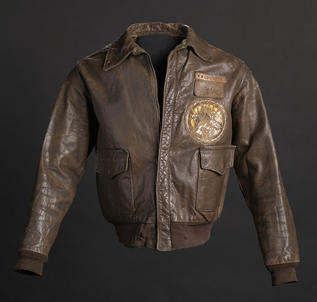 Tuskegee Airman flight jacket worn by Lt. Col. Woodrow W. Crockett, 1942. Collection of the Smithsonian NMAAHC.