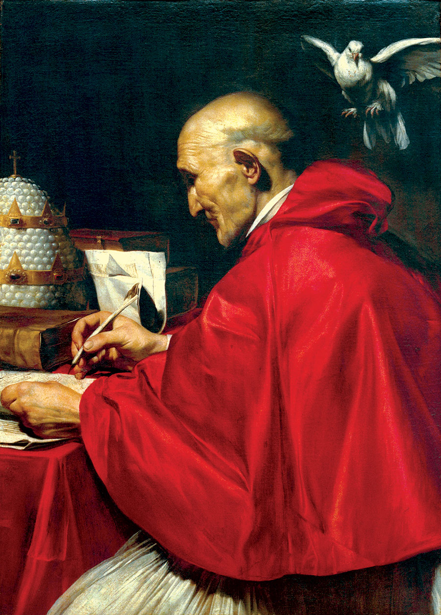 ‘Illiterate men can contemplate in the lines of a picture’: Gregory the Great, attributed to Carlo Saraceni, c.1610.