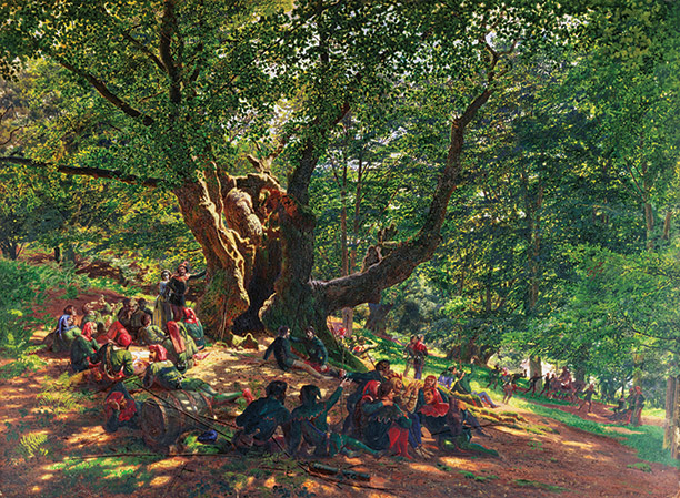'Robin Hood and his Merry Men in Sherwood Forest' by Edmund George Warren, 1858. Corbis / Christie's