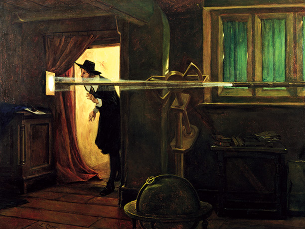 'The Founder of English Astronomy', a painting by Eyre Crowe of 1891 imagines Horrocks at the moment he witnessed the transit of Venus. 