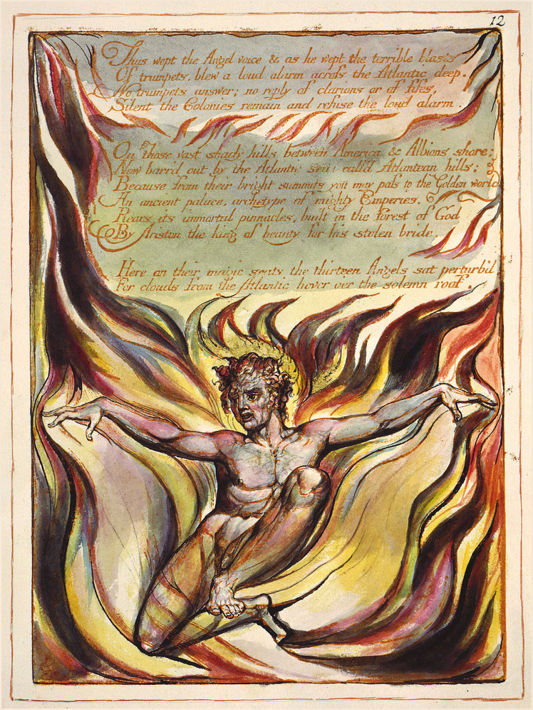 From William Blake's America a Prophecy, 1821. 