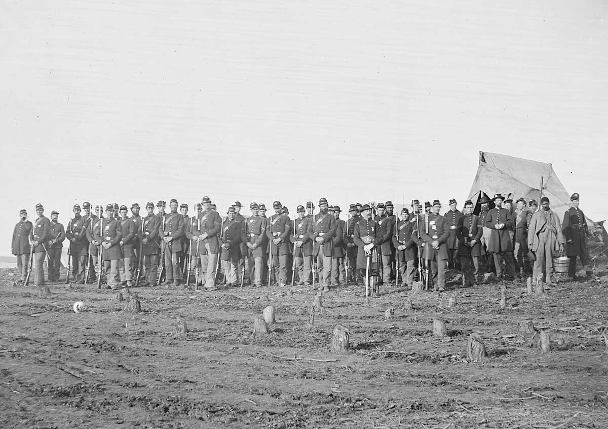 The Ringgold Light Artillery Battery of the Union Army on drill, c.1860 © Courtesy Brady National Photographic Art Gallery Washington DC.