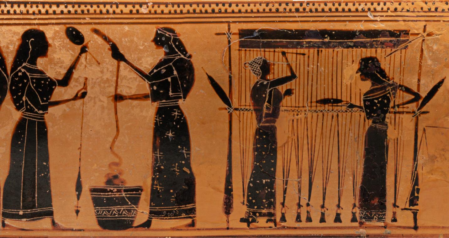 Detail from a Terracotta lekythos. Metropolitan Museum of Art.