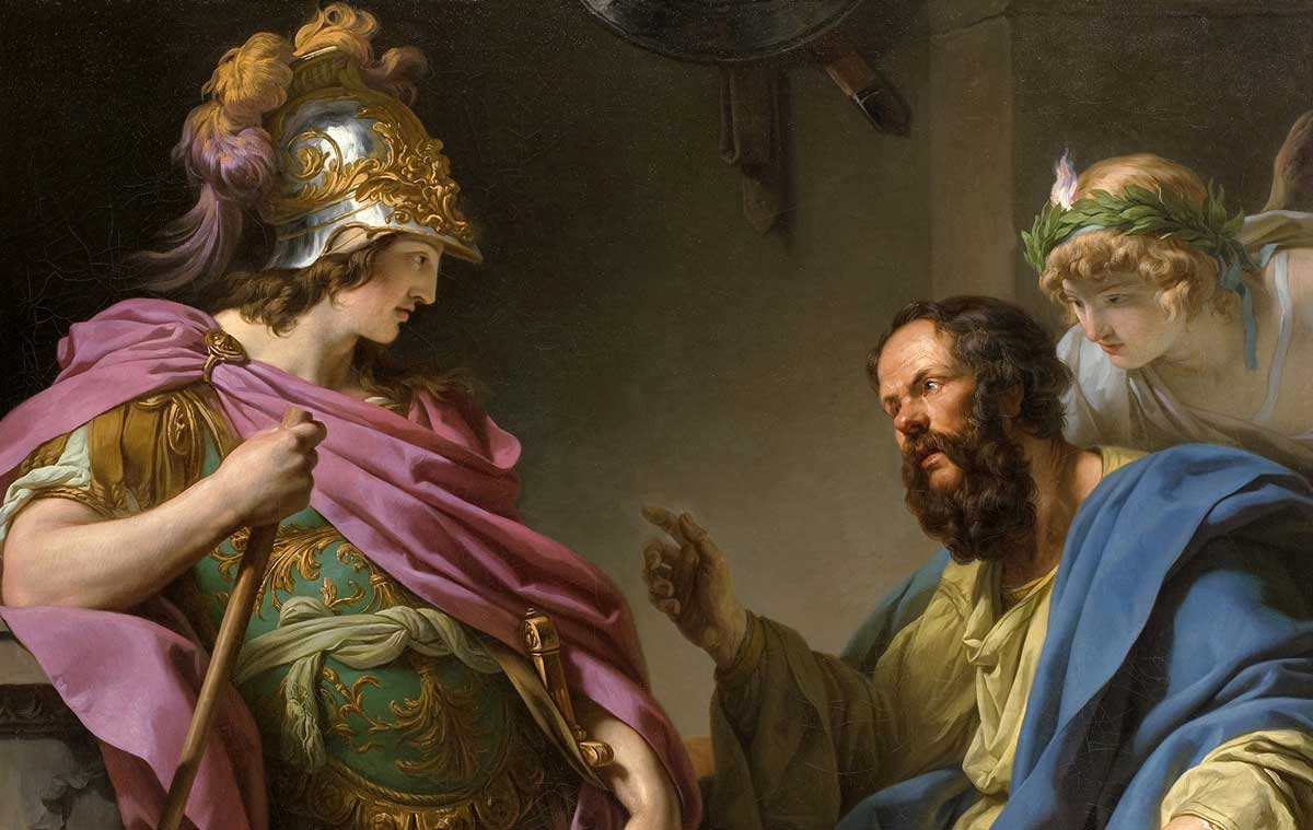 Alcibiades receiving the lessons of Socrates