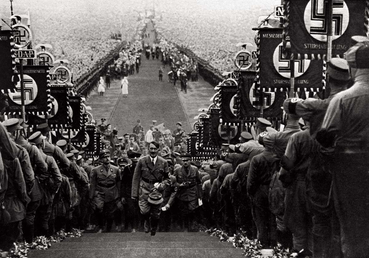 Adolf Hitler attends the Nazi harvest festival held at Bückeberg in central Germany, 1934.