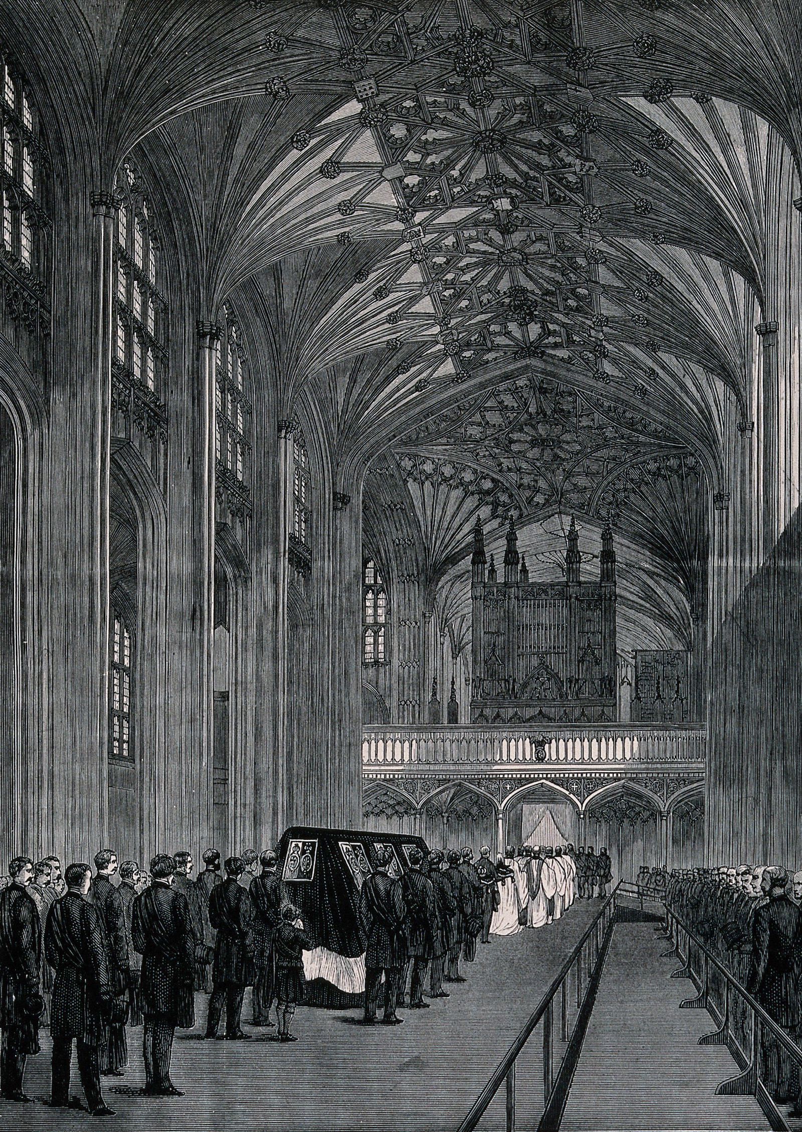 The funeral of Prince Albert at Windsor, c. 1861. Wellcome Collection. Public Domain.