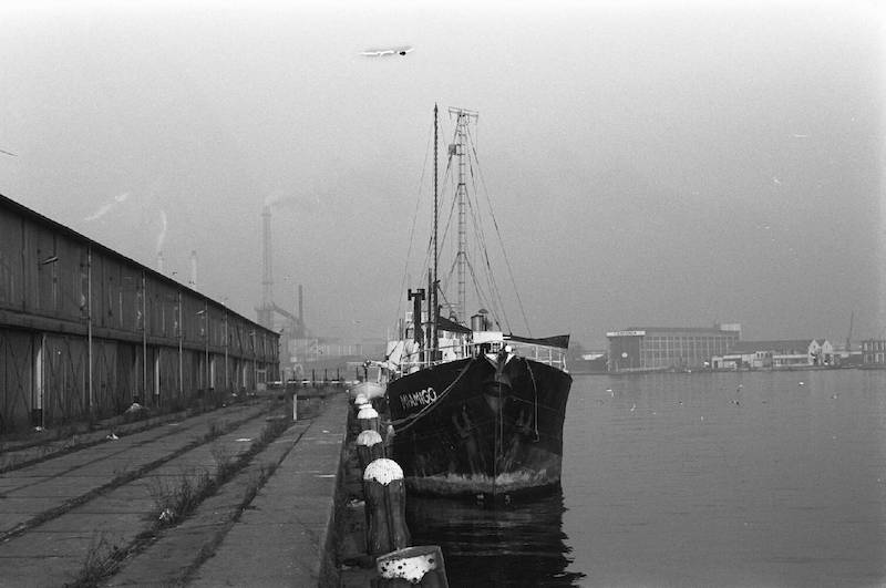 Radio Caroline transmitting ship Mi Amigo docked in Amsterdam, 30 December 1972. National Archives (CC0).