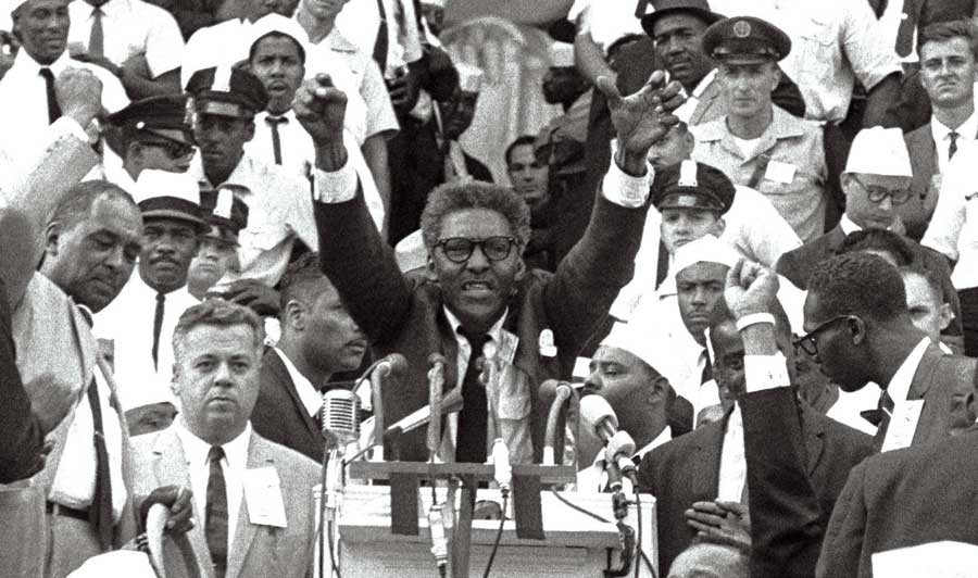  Rustin at the speaker’s podium after the March, 28 August 1963.